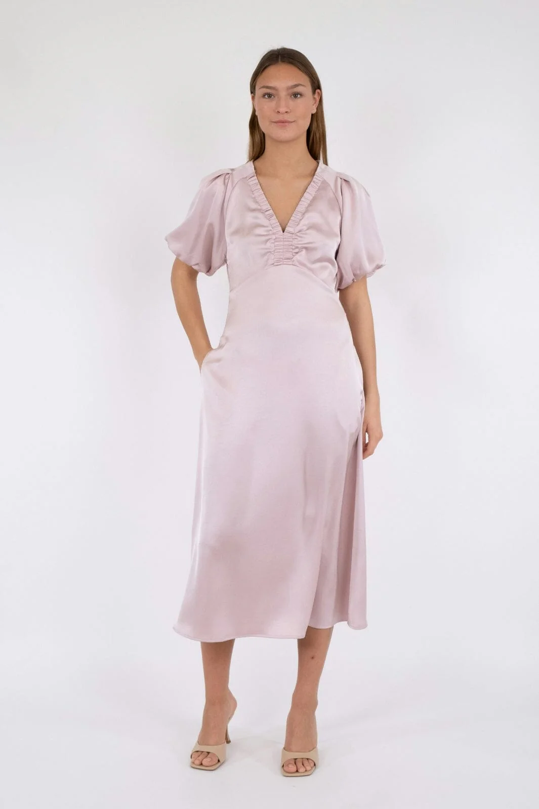 Neo Noir Illana Heavy Sateen Dress