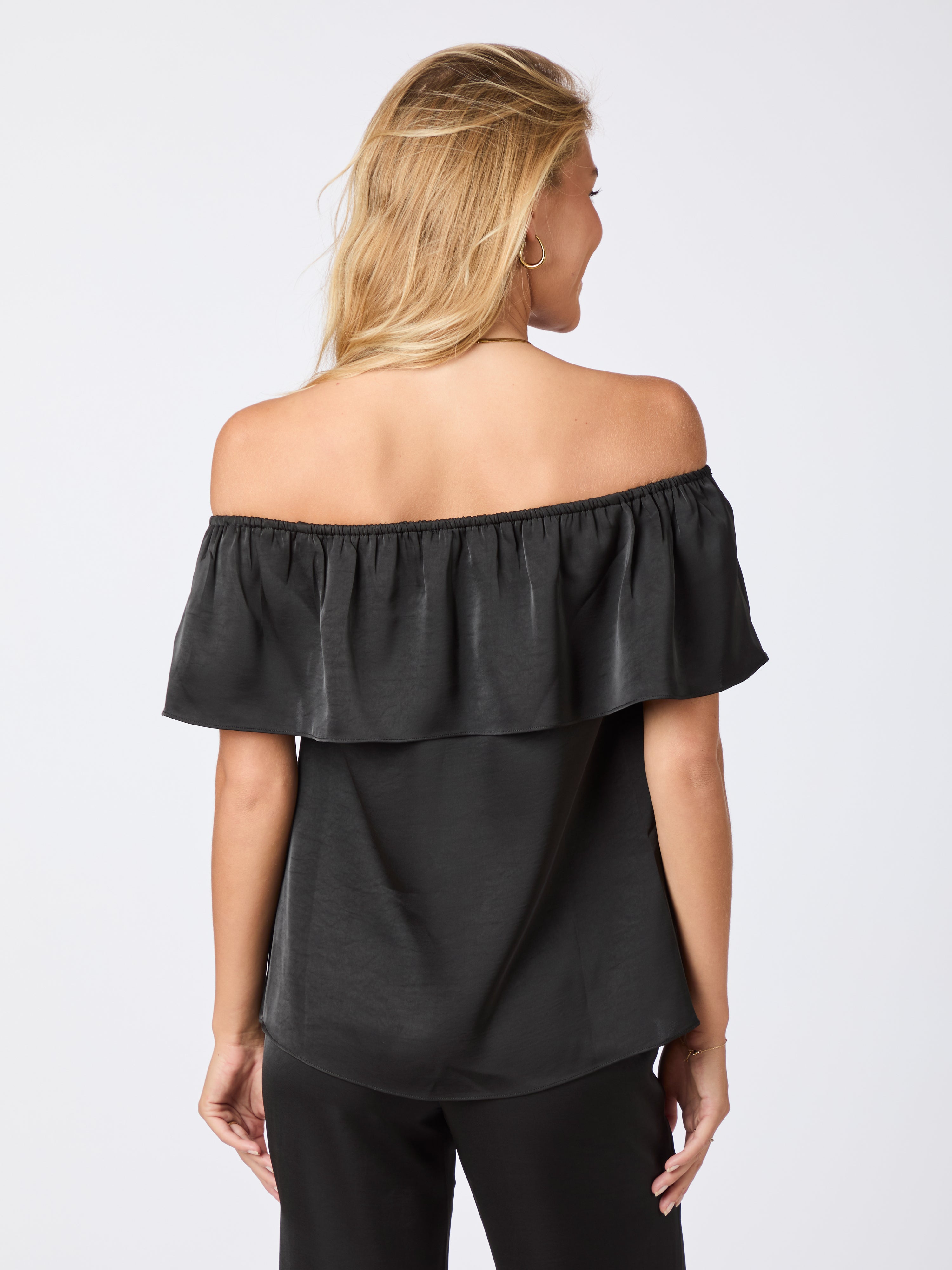 Neo Noir  Kris Heavy Sateen top - sort