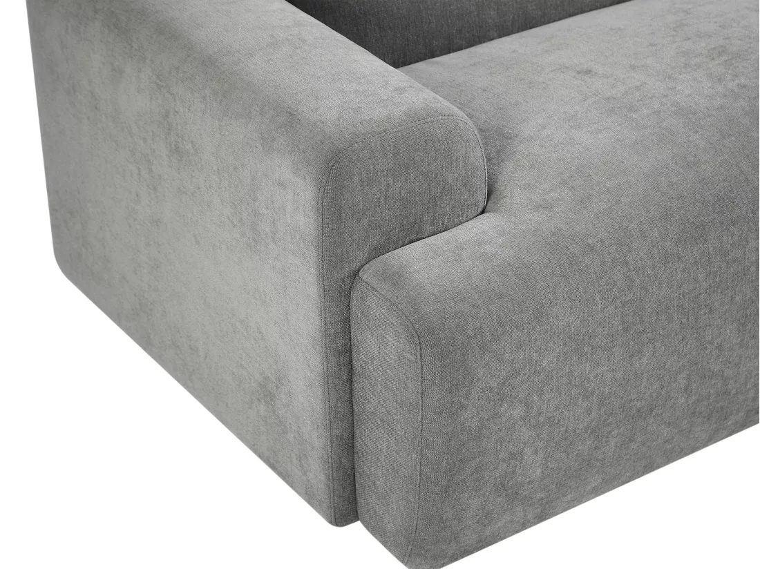 Canapé 3 places en tissu gris ARFURO