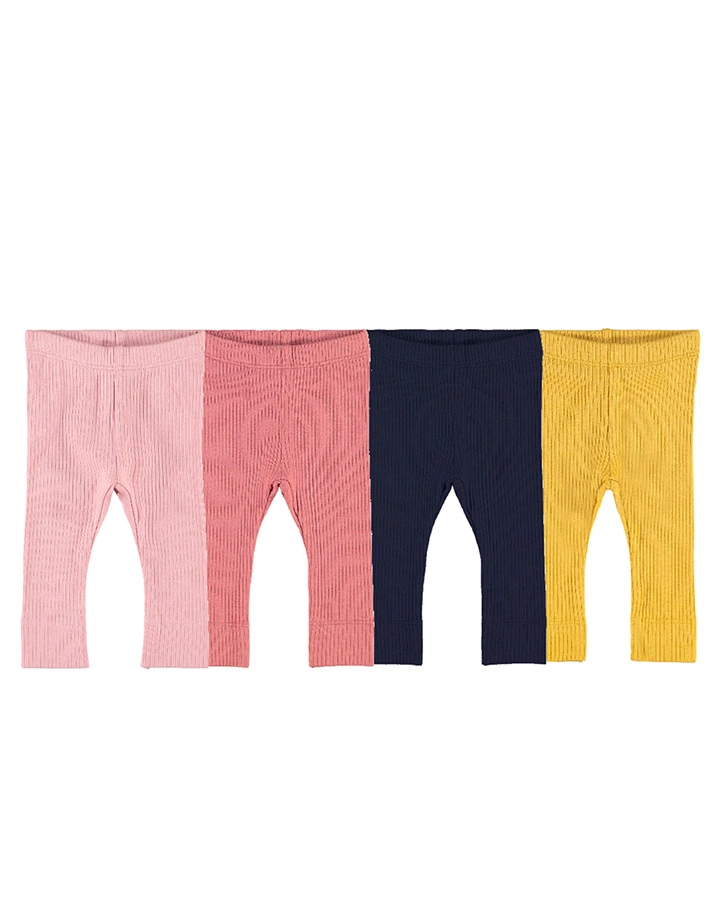 Leggings NBFKABEX 4er-Pack in altrosa/gelb