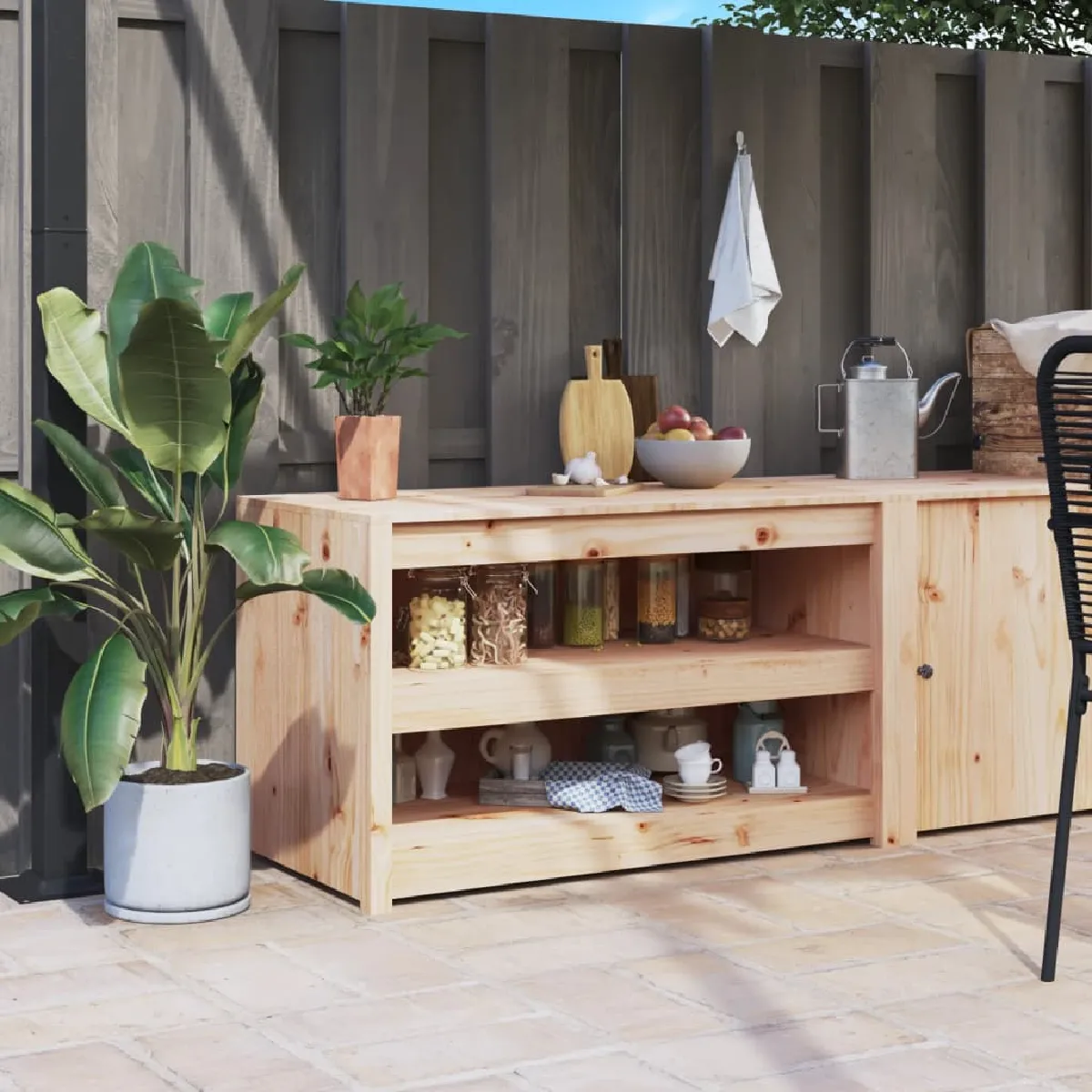 vidaXL Armoire de Cuisine Extérieur - Bois de Pin