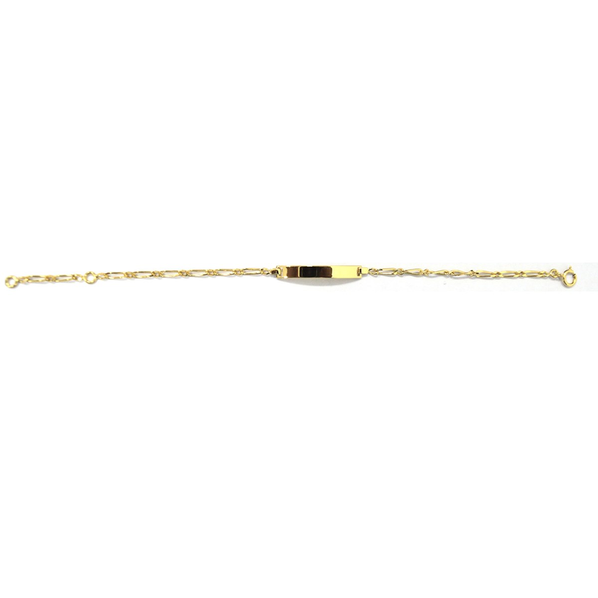 Identité junior rectangle maille alternée or jaune