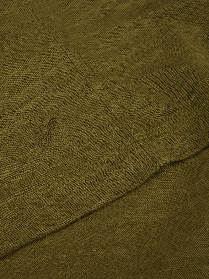Stenströms Linen Polo shirt Green