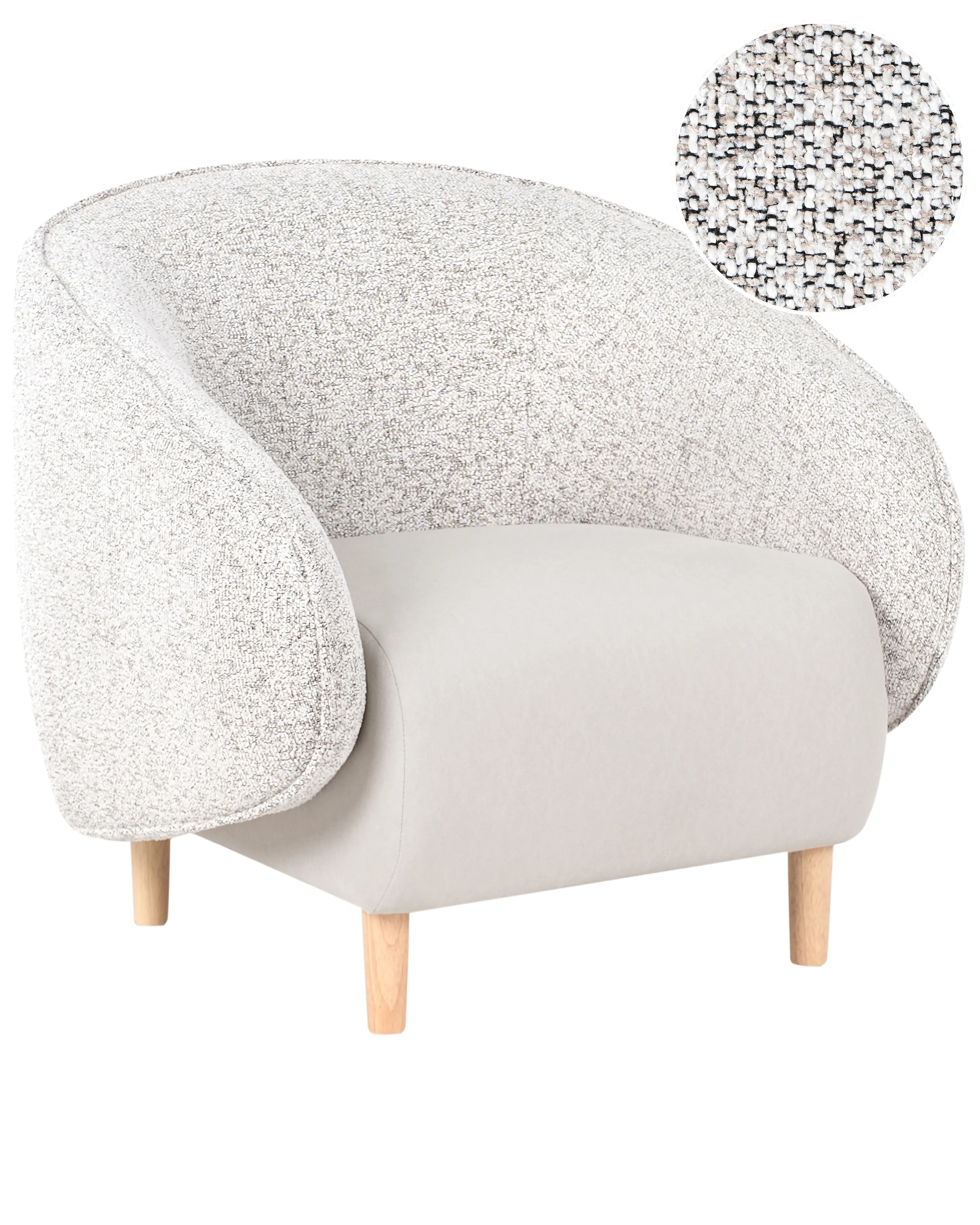 Fauteuil UMEA Stof Lichtbeige