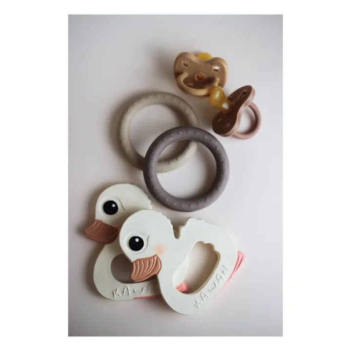 Hevea Coffret apaisant - Set de 2 jouets de dentition | Beige