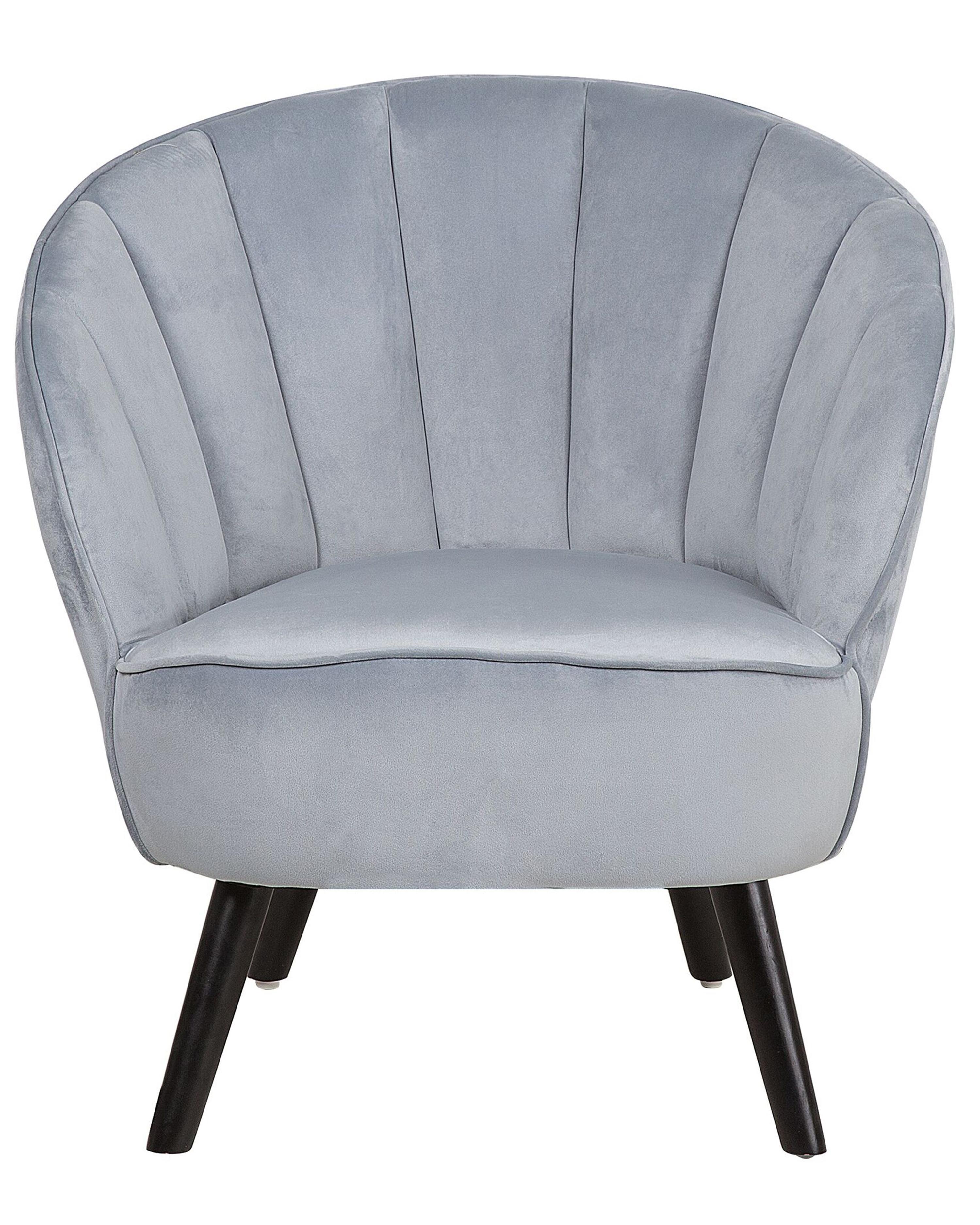 Fauteuil DALA Fluweel Lichtgrijs