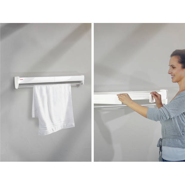 Leifheit wanddroogrek - lijn telegant 36 protect plus – 3,6 m drooglengte