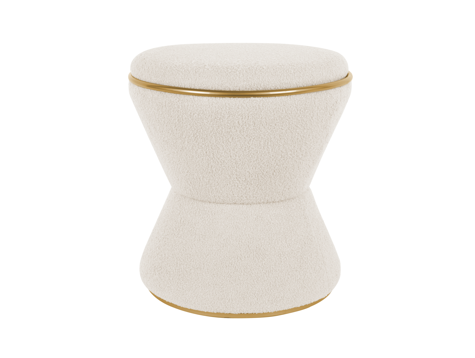 Pouf Gustar teddy curl white