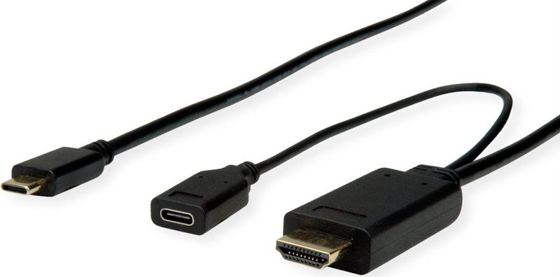 HDMI Kabel - USB-C naar HDMI 4K 60Hz - Zwart - 60W PD
