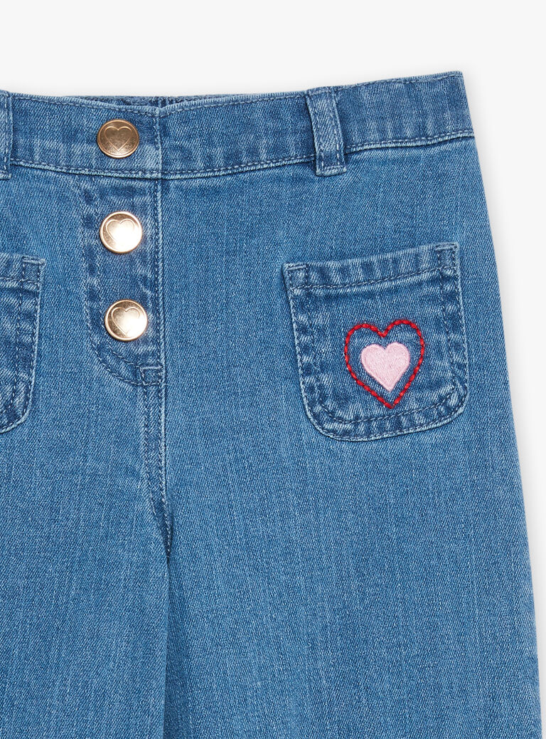 Jean flare denim clair
