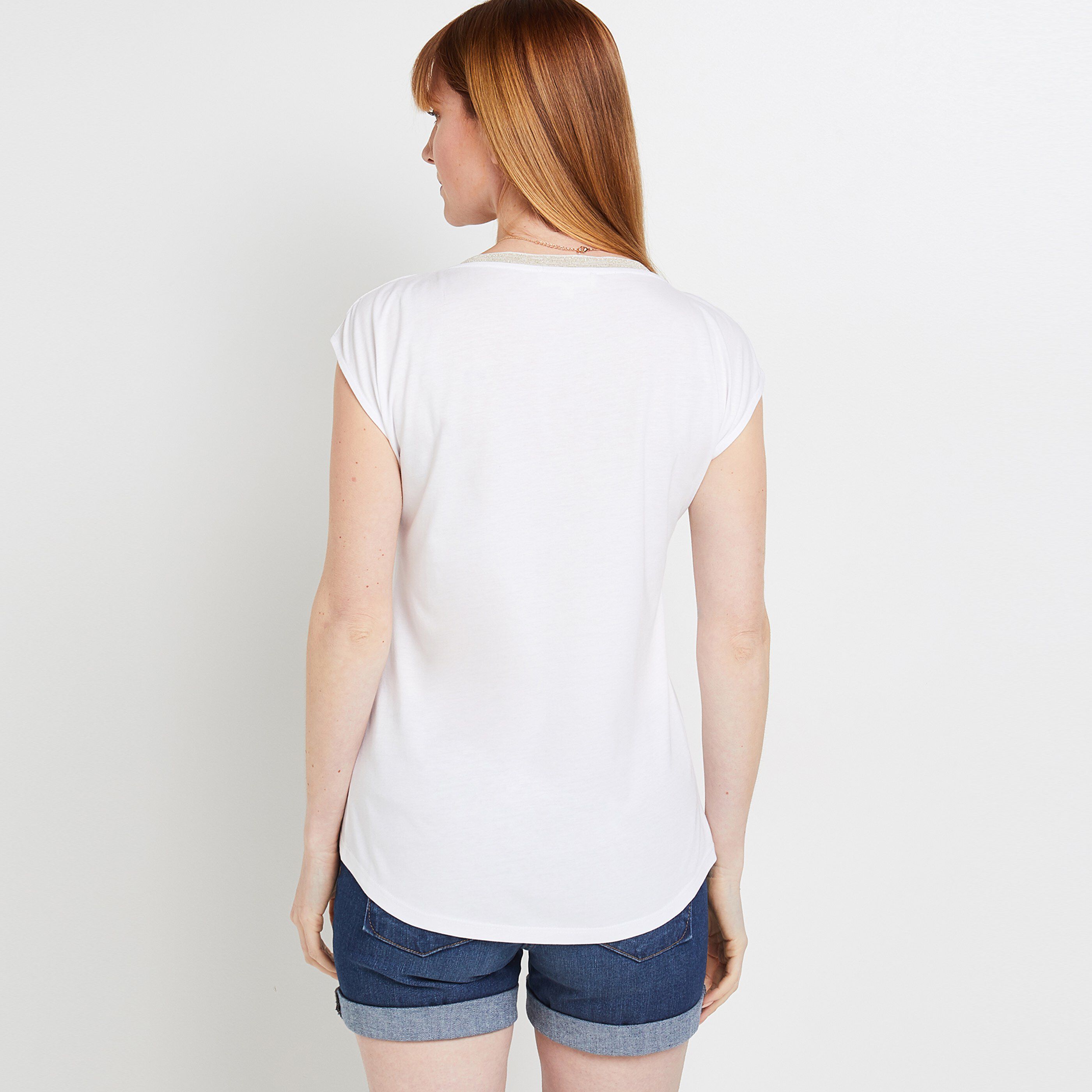 Tshirt imprimé femme - BLANC CASSE
