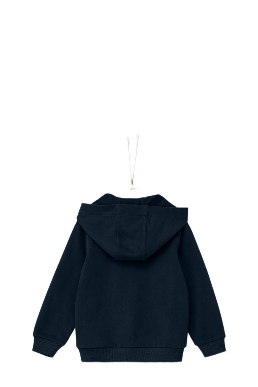 s.Oliver hoodie met printopdruk donkerblauw