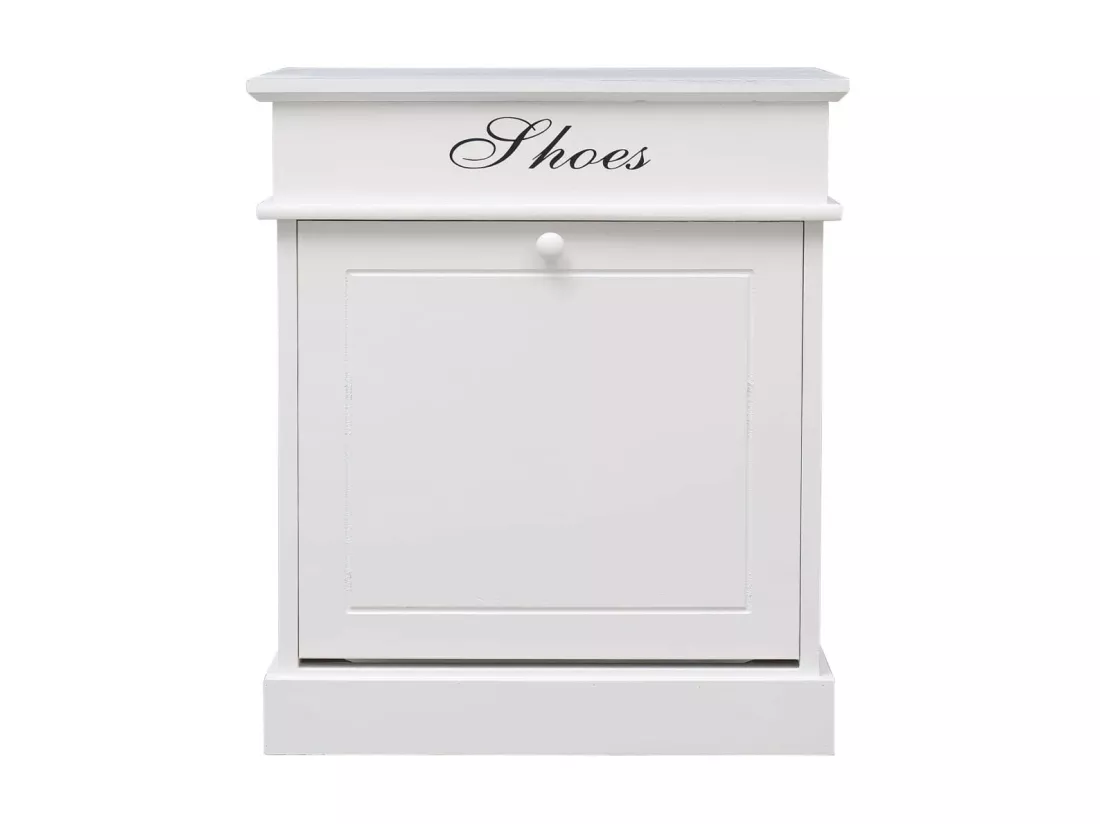 Armoire à chaussures Blanc 50 x 28x58 Bois de Paulownia