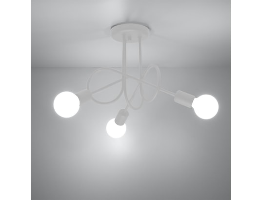 SOLLUX LIGHTING - Lustre loop 3 blanc