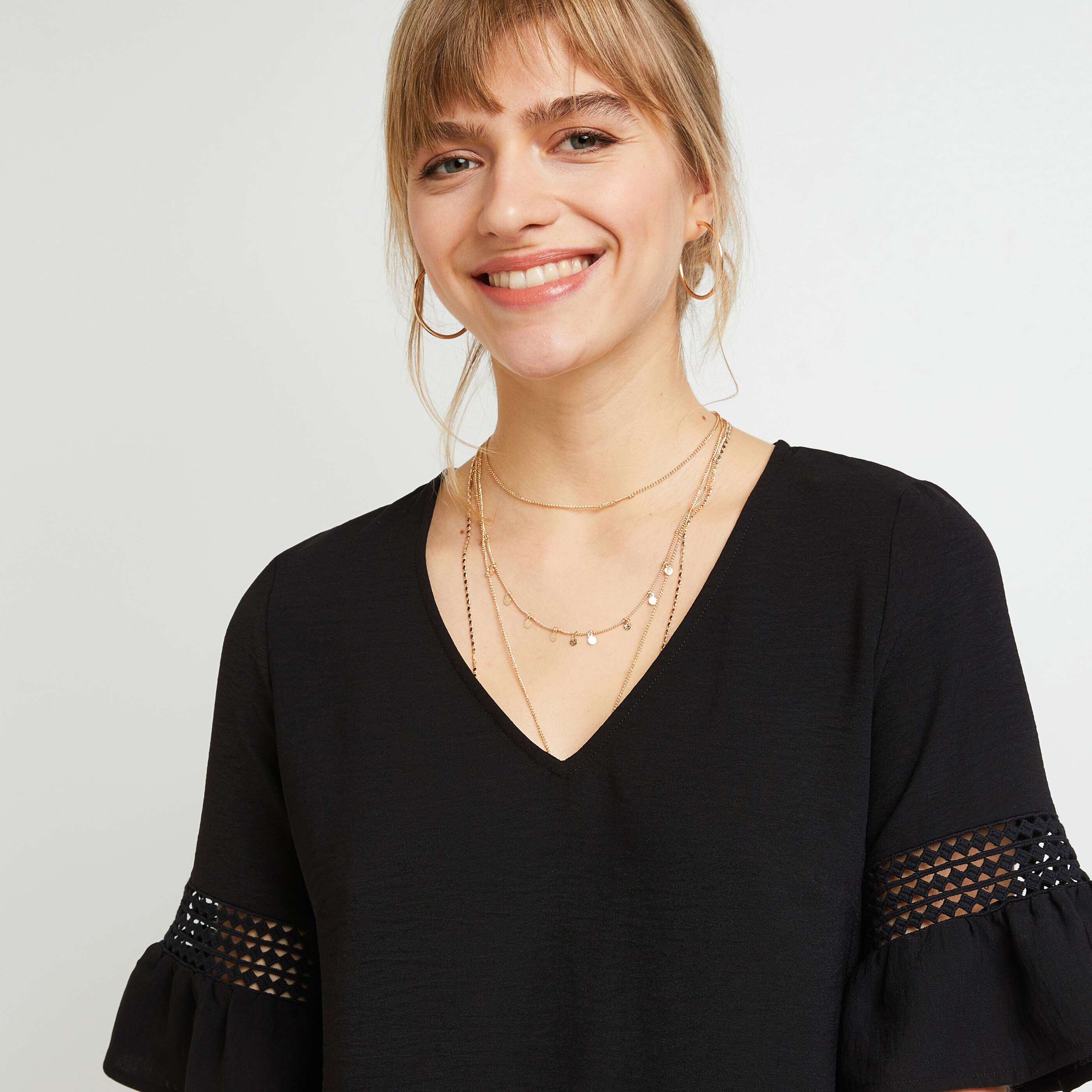 Robe droite femme - NOIR