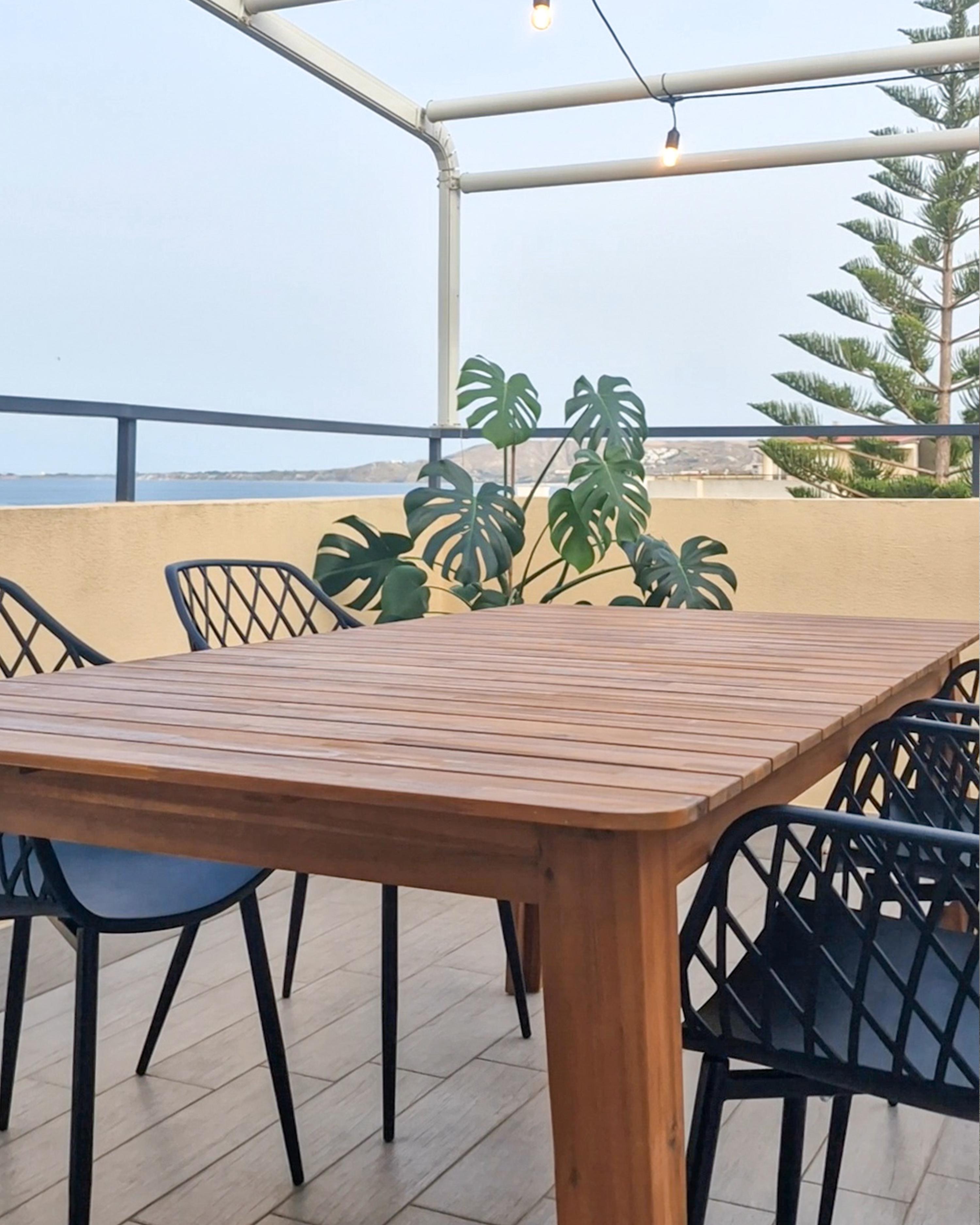Tuin eettafel FORNELLI 180 cm 90 cm Acaciahout Bruin