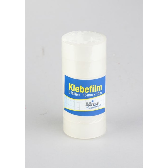 Mica College - 6 Klebebandrollen transparent 15mm