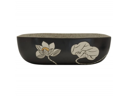VIDAXL - Vasque à poser gris/noir rectangulaire 48x37,5x13,5cm cérami...