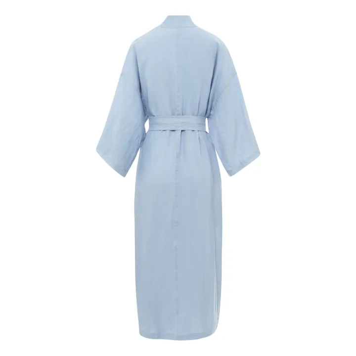 Deiji Studios Robe Ceinturée 02 Lin | Bleu
