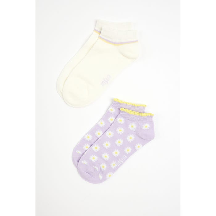 inSua-Kids 2-pack sneakersokken madeliefjes - Insua