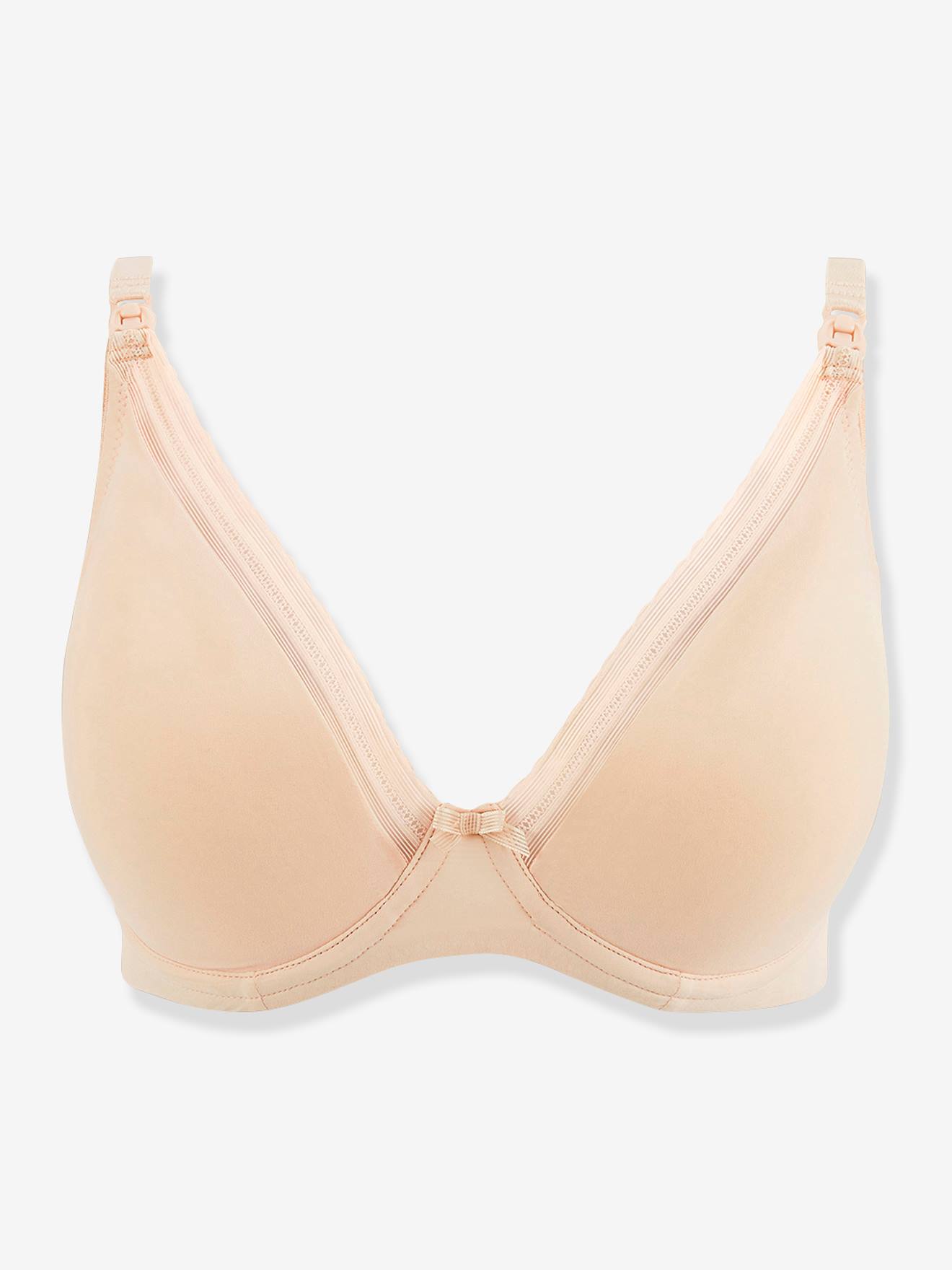 Sutiã de maternidade e amamentação Milk CACHE COEUR com aro, preto escuro, liso com motivos.