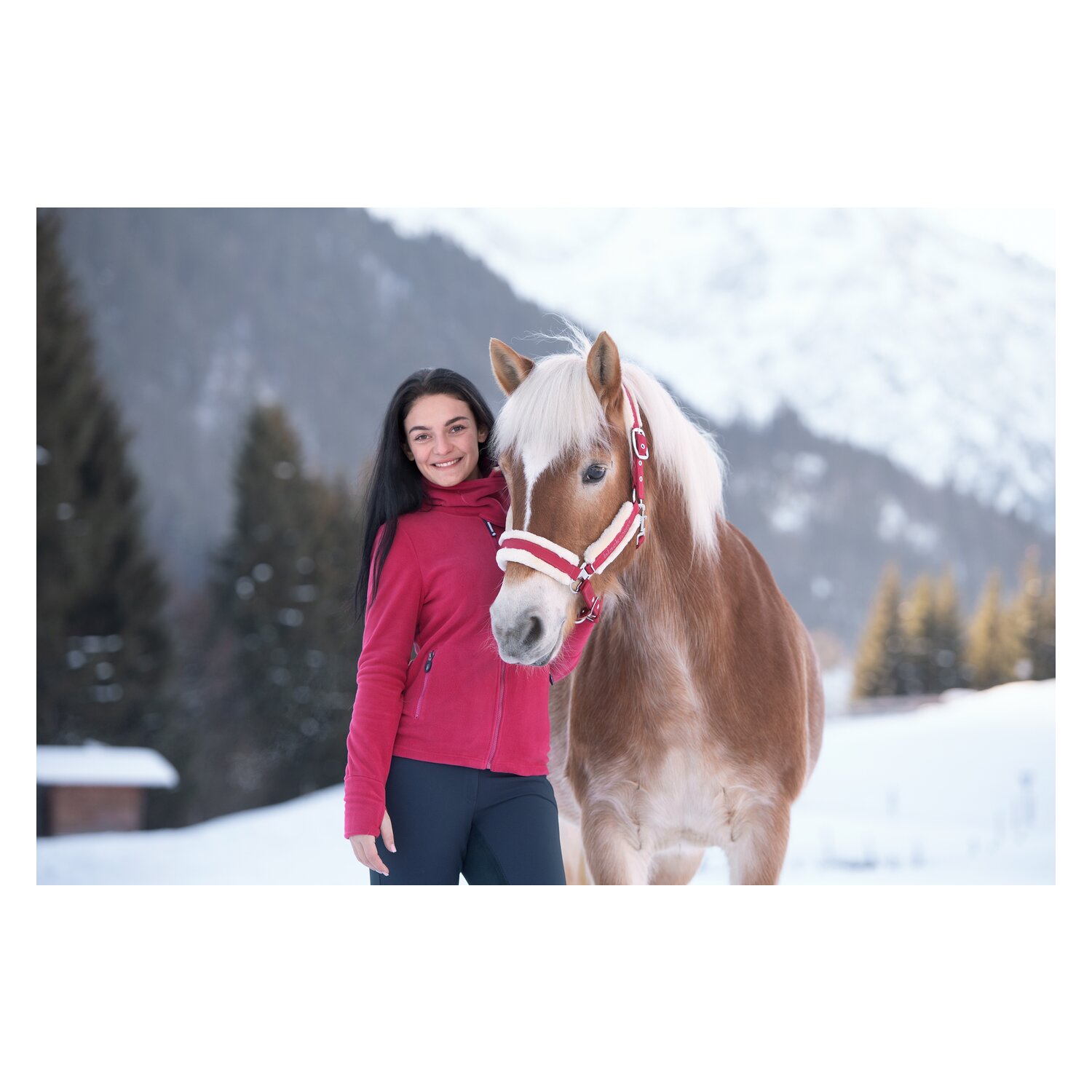 black forest Fleecejacke mit hohem Kragen  - orchid