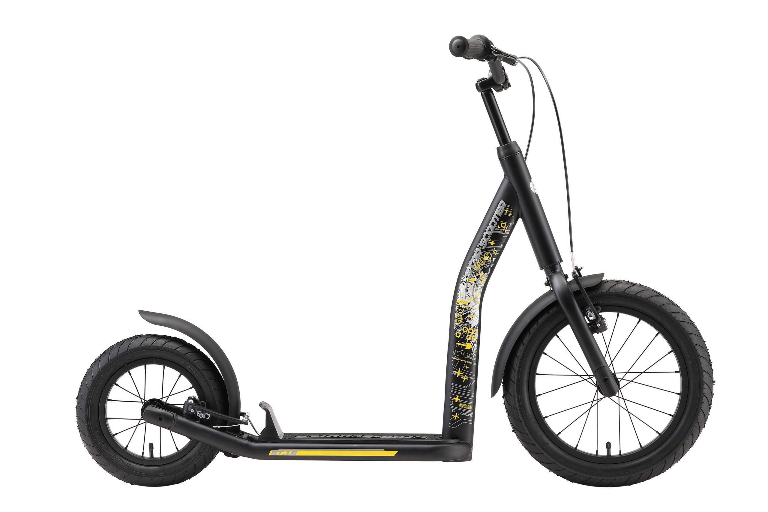 STAR SCOOTER New Gen Sport, autoped, 16 inch - 12 inch, zwart