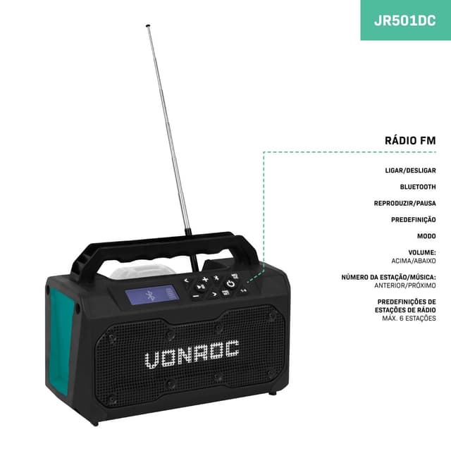 VONROC Arbejdsradio 20V