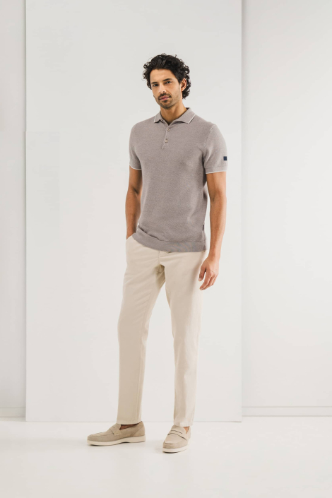State of Art beige heren polo