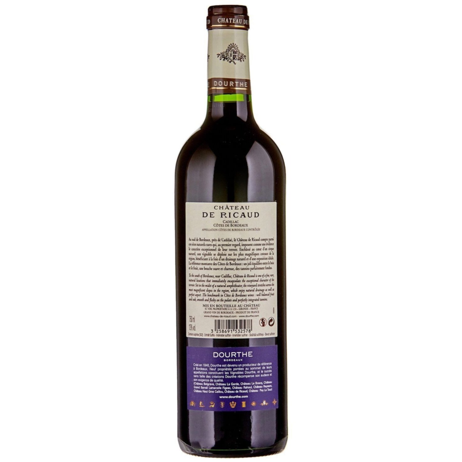 Cadillac Côtes de Bordeaux AOC Château de Ricaud -75cl