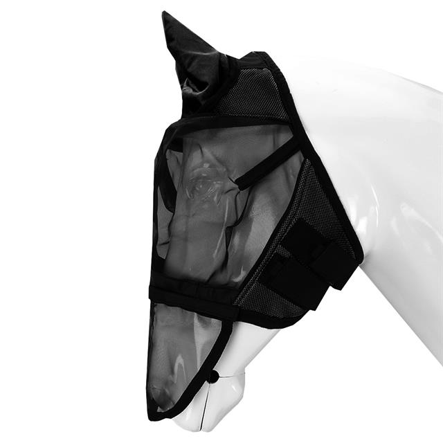 Vliegenmasker HORSEGEAR HGAfneembare Neusflap Zwart