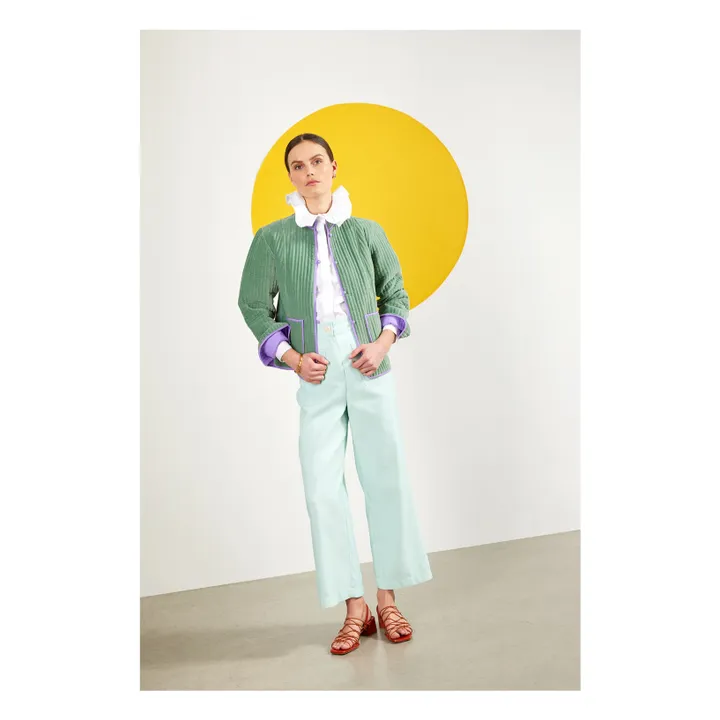 Maria de la Orden Veste Matelassée Fittonia | Bleu Vert