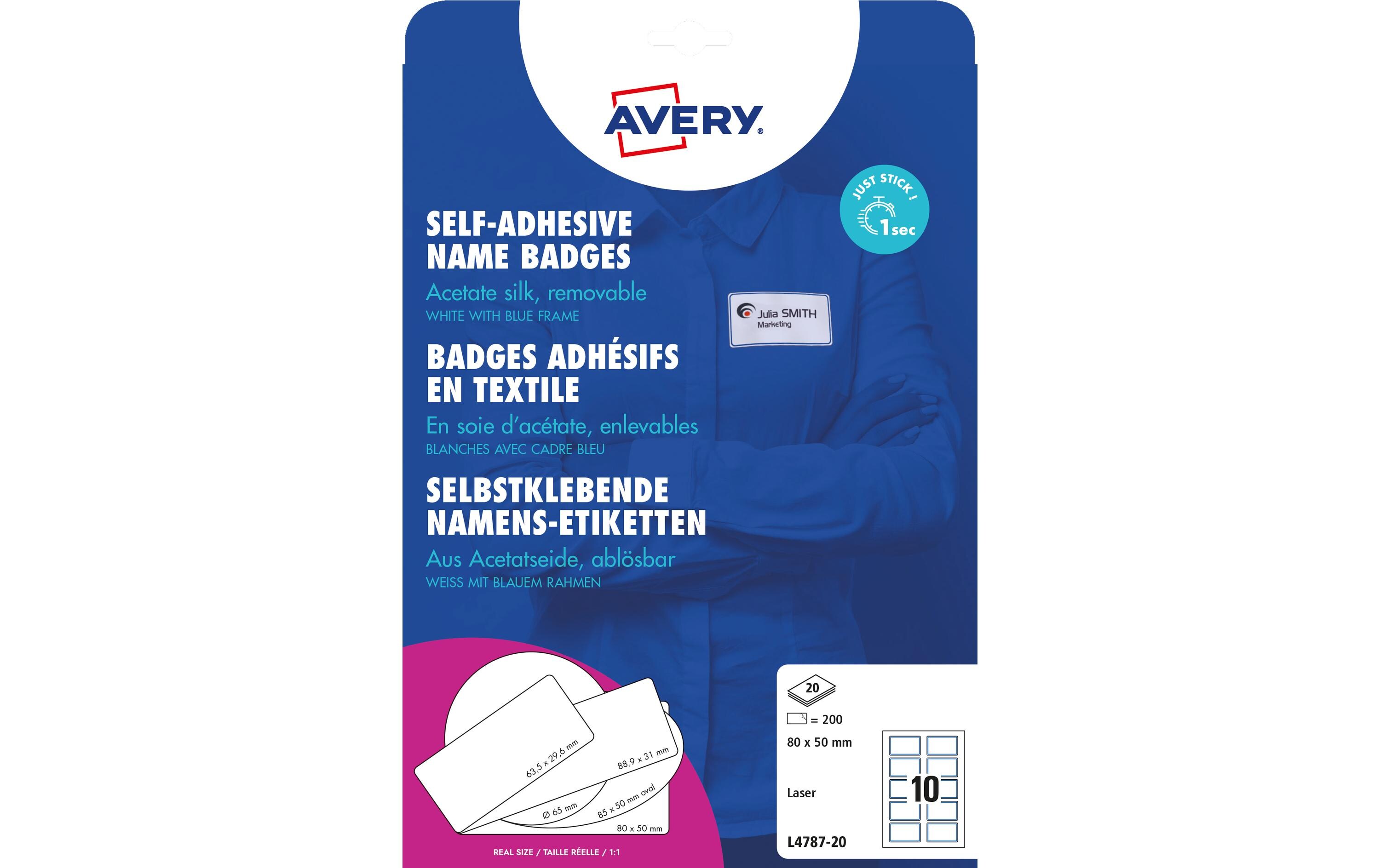 Namensetiketten 80 x 50 mm, 20 BlattEtiketten