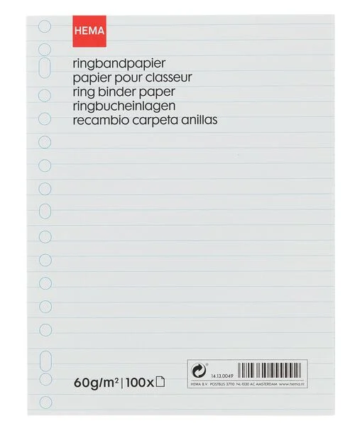papier classeur 17 anneaux