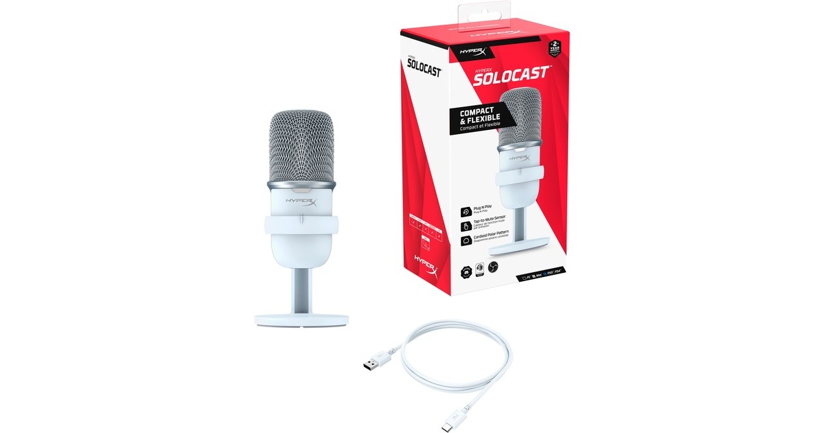 HyperXSoloCast microfoon  (Wit, Pc)