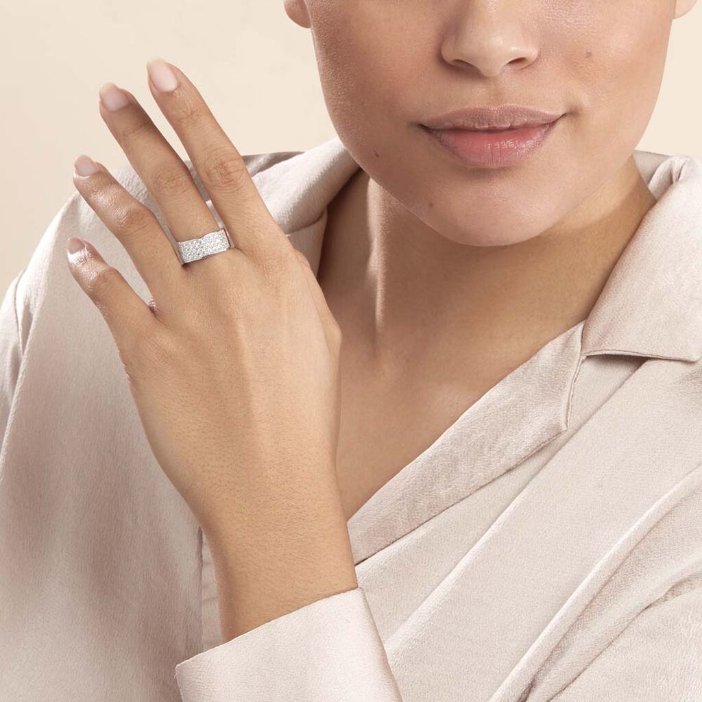 Bague Cecelia Argent Blanc Oxyde De Zirconium