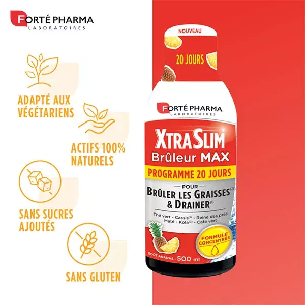 Forté Pharma Xtraslim Max Burner Queimador de Gordura Eliminação Drenante 500ml