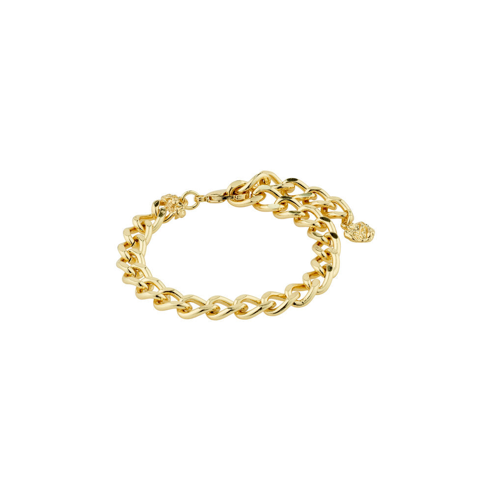 PILGRIM  Charm armbånd - forgyldt