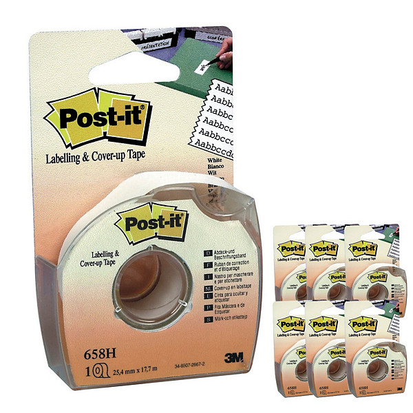 6 rouleaux de bandes de masquage Post-it® 25,4 mm x 17,7 m