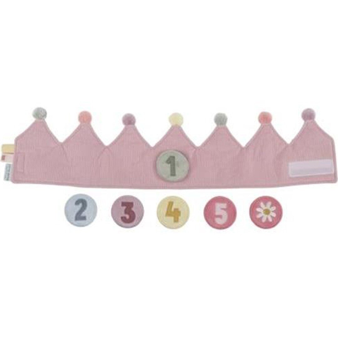 Little dutch verjaardagskroon met cijfers - roze