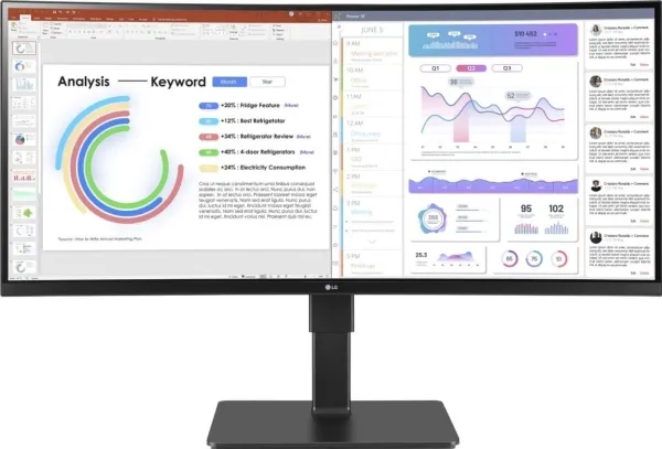 [OUTLET] - LG UltraWide 34BQ77QB-B - LED-skærm - kurvet - 34