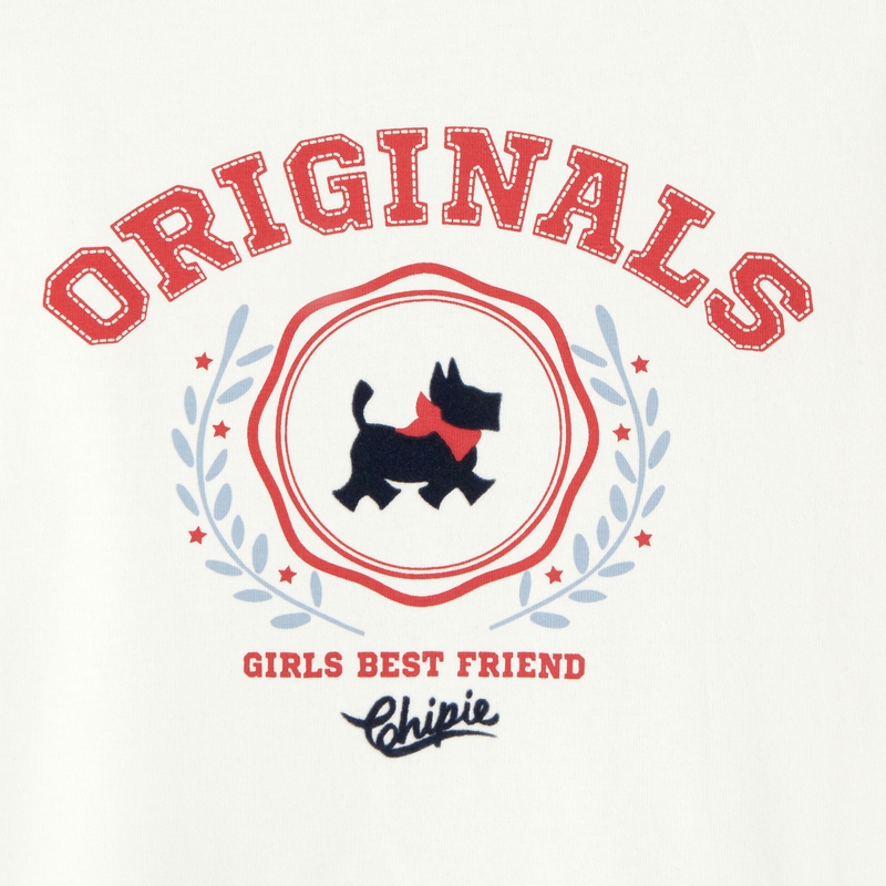 T-shirt Scottish Originals blanc fille Chipie