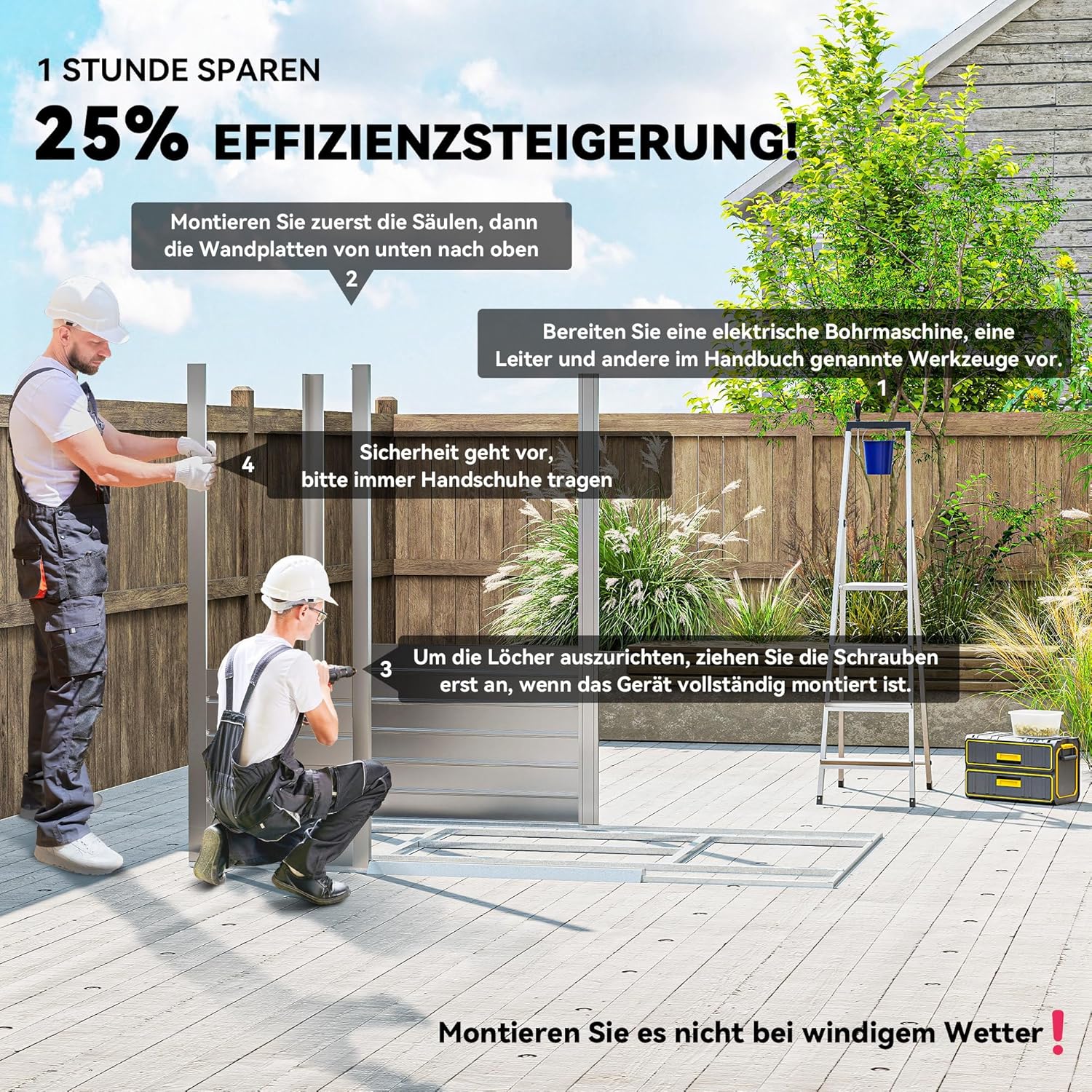 Outsunny Verzinkter Stahl Gerätehaus 2,43㎡ 213x131x192cm Einfach Montage Geräteschuppen mit Satteldach, Abschließbarer Schiebetür, wetterfest Gartenhaus, Outdoor Garten Schuppen für Außenbereich, Grau