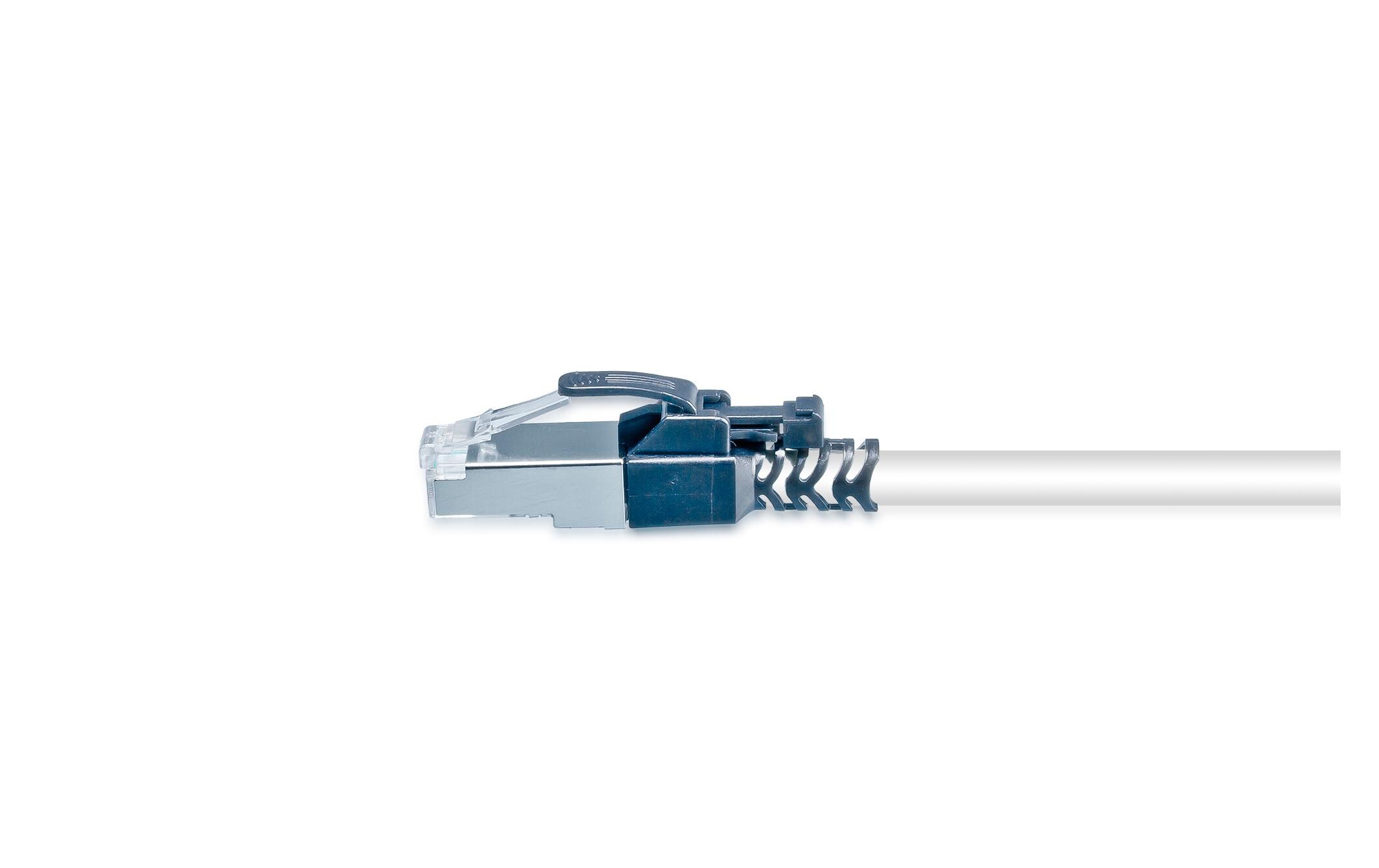 Patchkabel Securelock Cat 6A, S/FTP, 1 m, GrauWirewin Patchkabel verriegelbar mir optionalem Schlüssel.