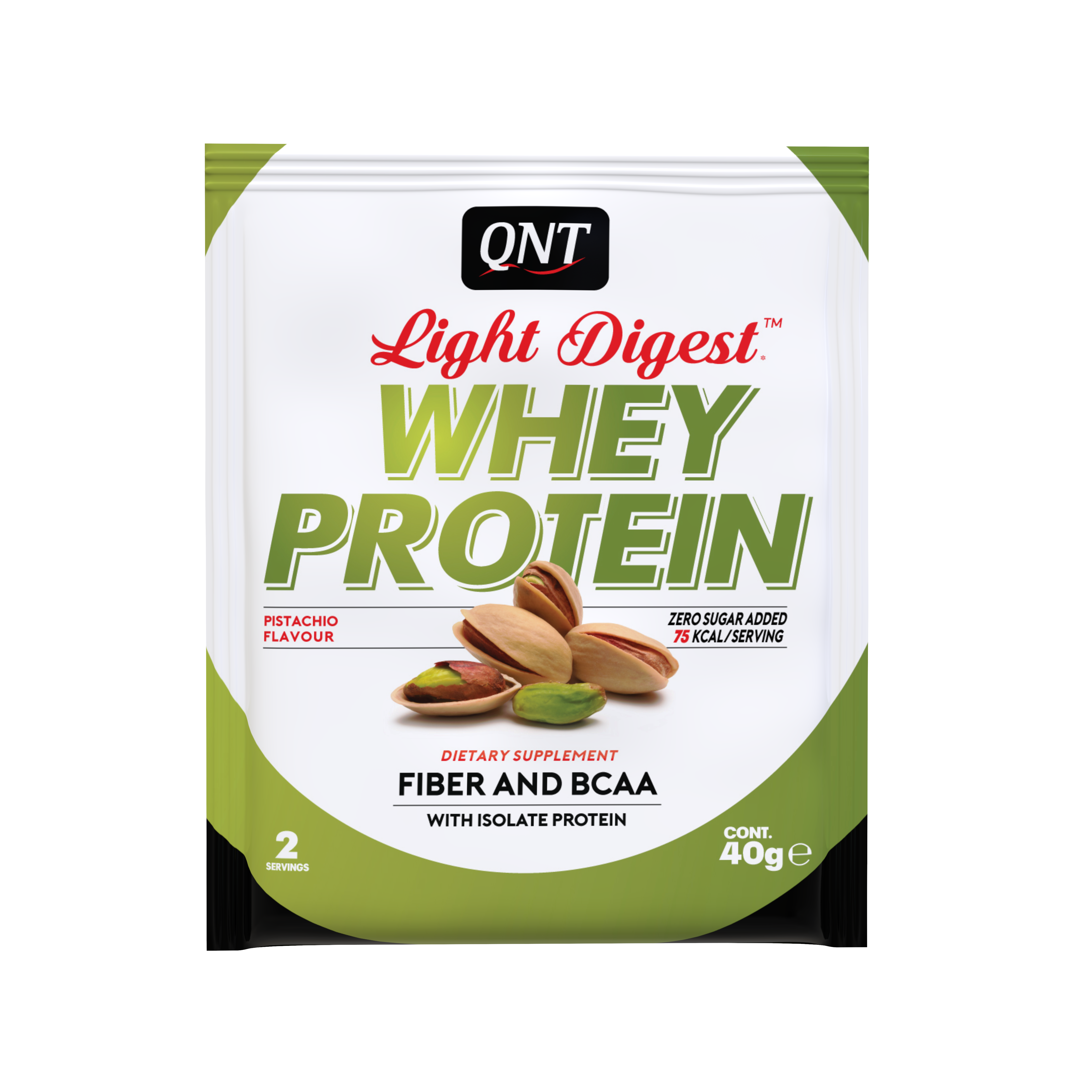 QNT Light Digest Whey Protein<br>40 g, Beutel, Pistachio
