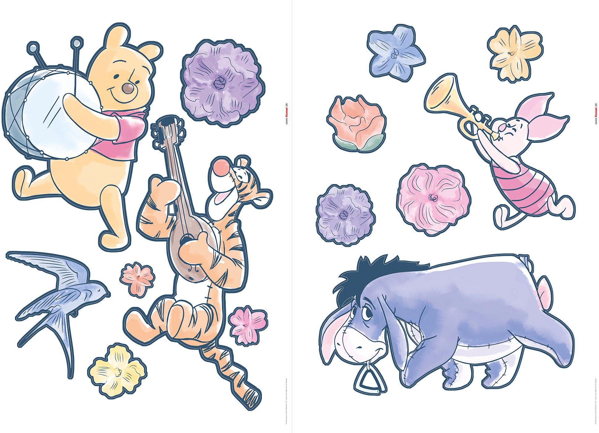 Komar Wandtattoo »Winnie the Pooh Rock-a-bye - Grösse 50 x 70 cm« selbstklebend, Wandsticker, Kinderzimmer