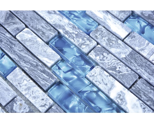 Natuursteenmozaïek XCM MV688 30x29 cm grijs/blauw
