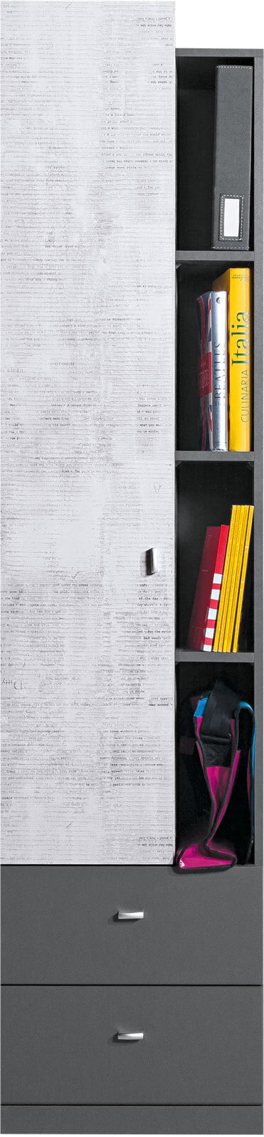 Regal Tablo Graphit/ Engima 45 x 195 x 40 cm