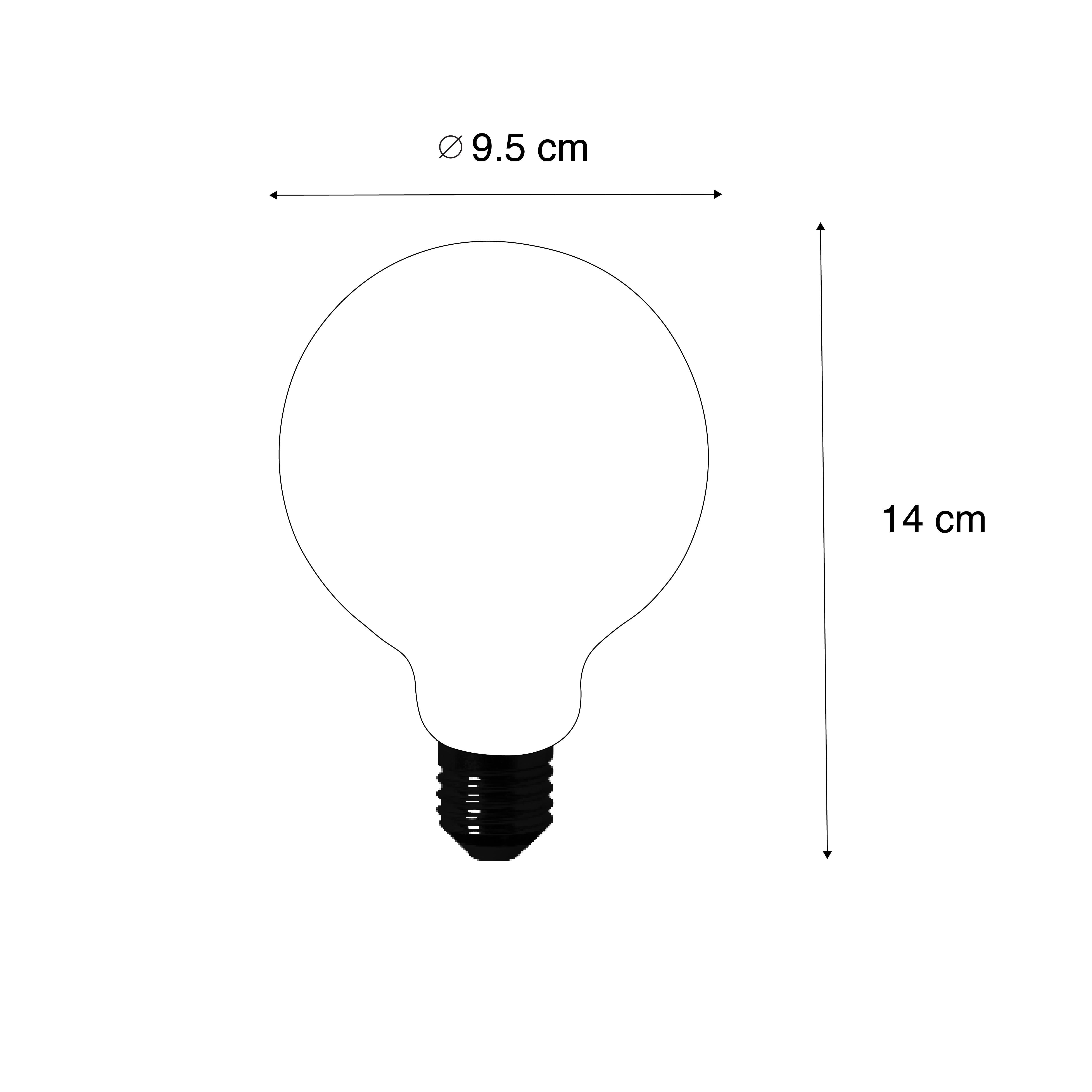 E27 LED lamp G95 helder 2,2W 470 lm 2700K