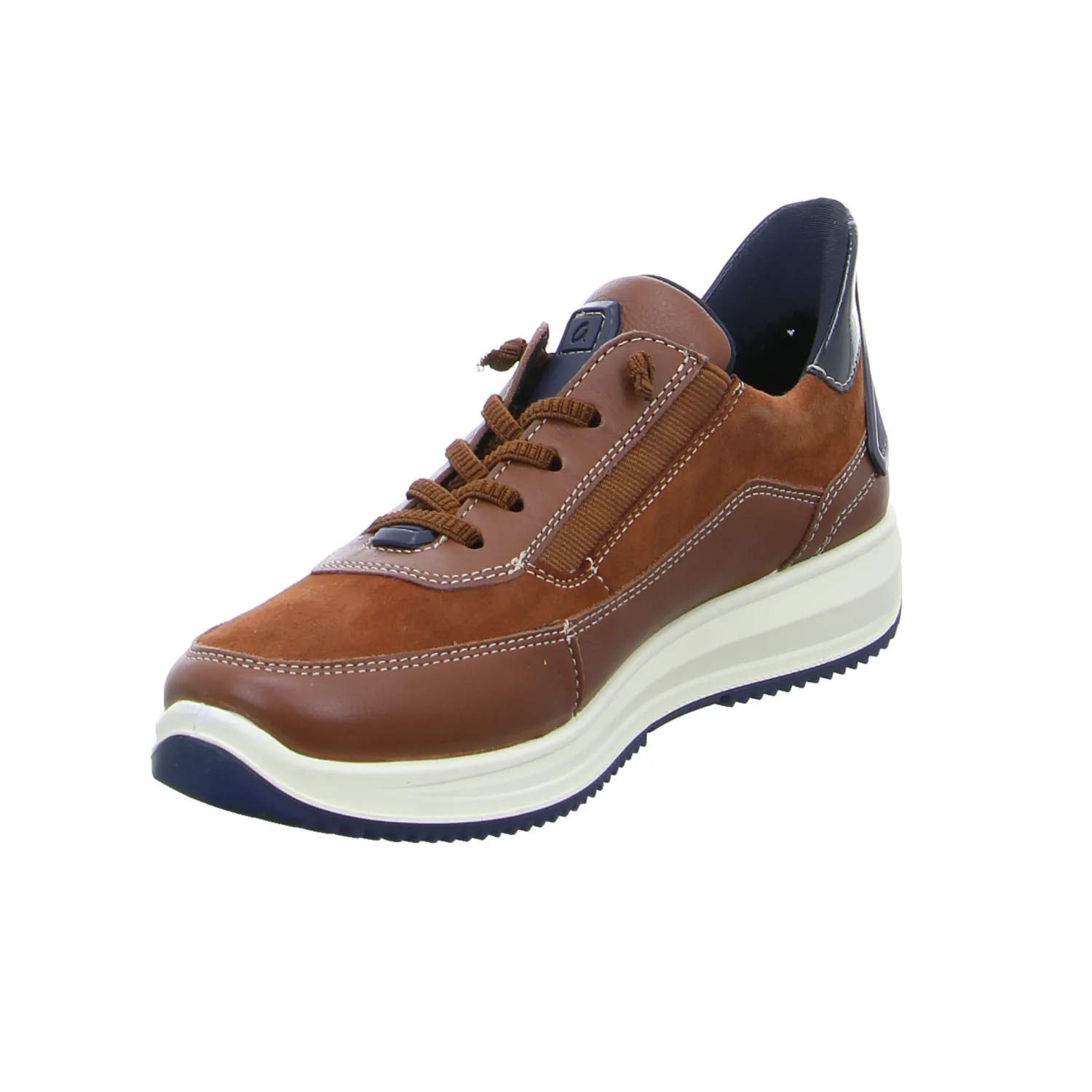 ARA Comfort-Schnürer Cognac Leder  mit Wechselfussbett